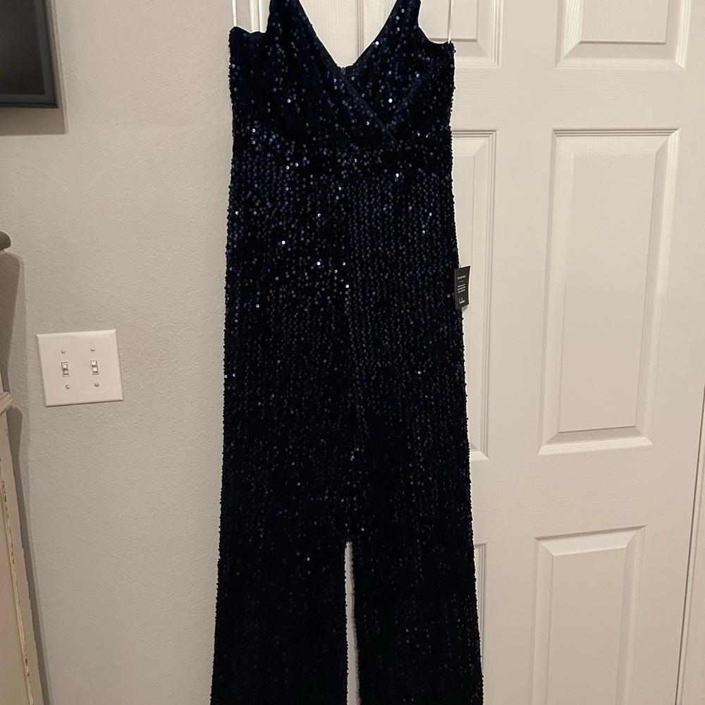 Lulu’s navy sequin jumpsuit - Picture 2 of 5
